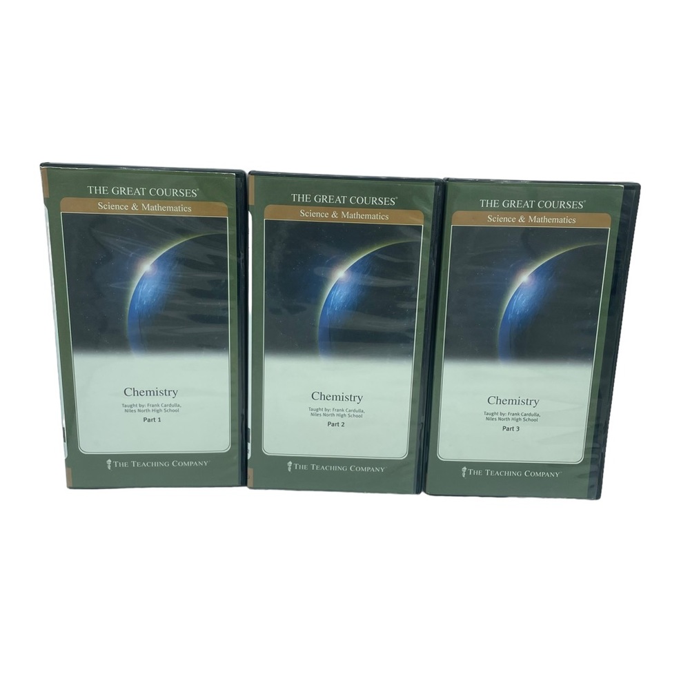The Great Courses Chemistry Set Part 1, 2, 3  - 6 DVD’s + Course Guidebook